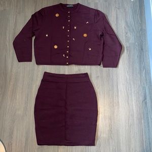 Sweater and skirt suit